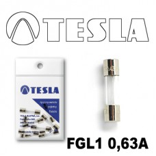 FGL1 0,63А предохранитель TESLA, GLASS (fast-acting)