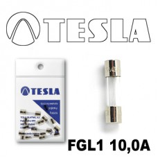 FGL1 10А предохранитель TESLA, GLASS (fast-acting)