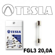 FGL3 20А предохранитель TESLA, GLASS