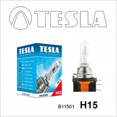 B11501 Лампа галогенная TESLA, H15 12V 55/15W