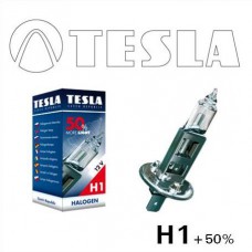 B30101 Лампа галогенная TESLA, H1+50% 12V 55W