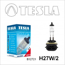 B12721 Лампа галогенная TESLA, H27W/2 12V 27W