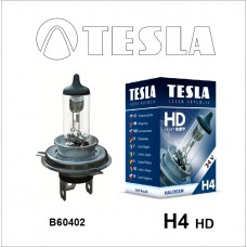 B60402 Лампа галогенная TESLA, H4 HD 24V 75/70W