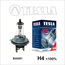 B40401 Лампа галогенная TESLA, Н4+100%