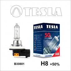 B30801 Лампа галогенная TESLA, H8+50% 12V 35W