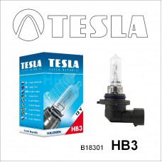 B18301 Лампа галогенная TESLA, HB3 12V 60W