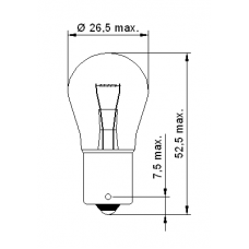 B77321 Лампа накливания TESLA, PY27/7W